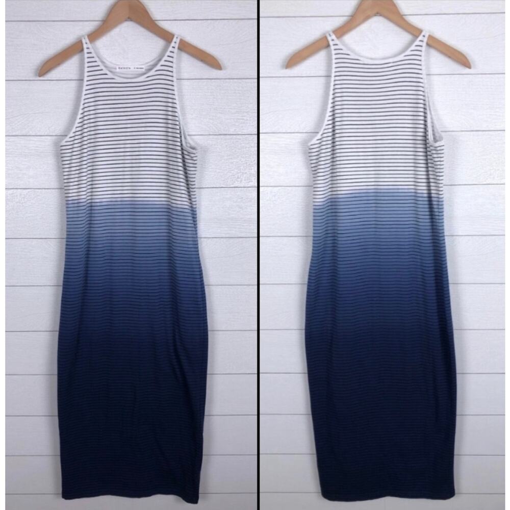 Athleta Sun Kissed Striped Midi Dress - size Medium - Picture 2 of 4